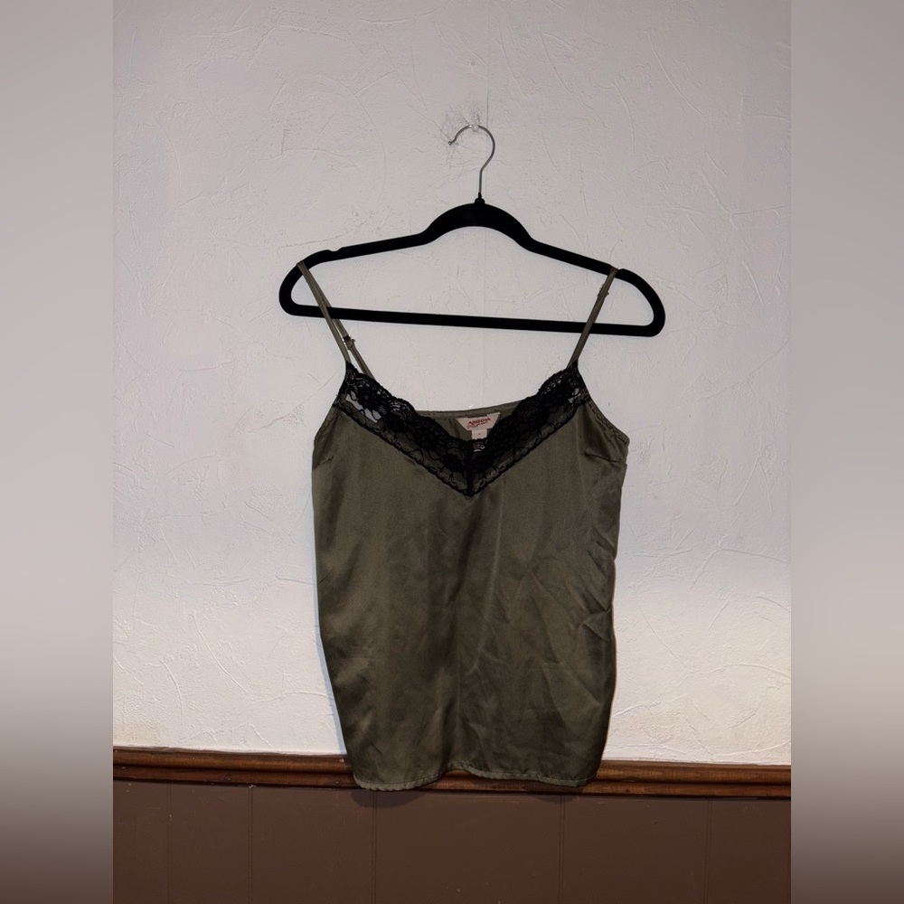 Arizona Jean | Green Lace Trim TankTop
